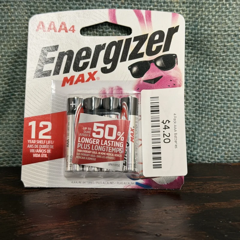 4 Pack AAA Batteries