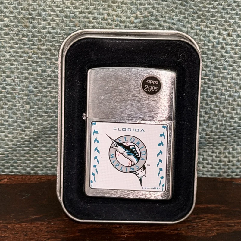 Florida Marlins Zippo New Sealed - White - Ph