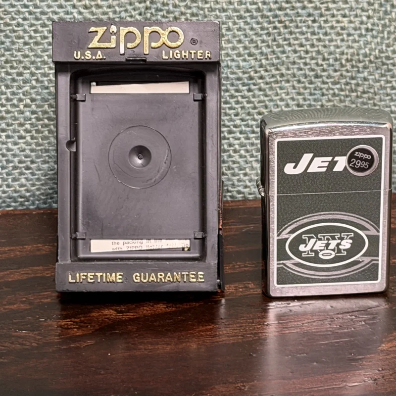 New York Jets Zippo New Sealed - Leather - Ph