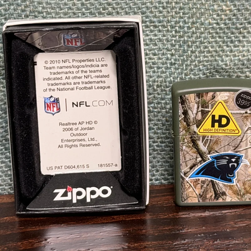 Carolina Panthers Zippo New Sealed - Realtree - Ph